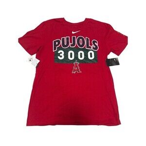 Albert Pujols 3000 Hits Anaheim Angels Baseball Nike T Shirt Men’s L Graphic NWT